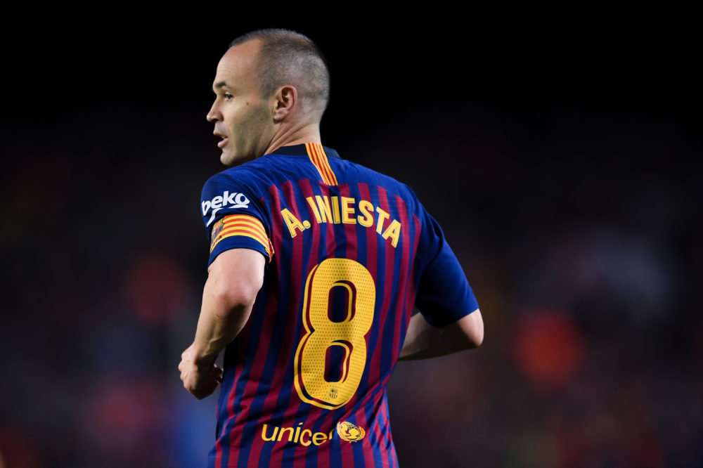 BARCELONA, SPAIN - MAY 20:  Andres Iniesta of FC Barcelona looks on during the La Liga match between Barcelona and Real Sociedad at Camp Nou on May 20, 2018 in Barcelona, Spain.  (Photo by David Ramos/Getty Images)